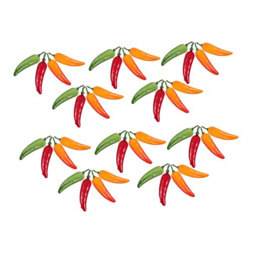 ZUNOXAZ 40pcs Lebensechte Gefälschte Chili -Paprika Realistische Künstliche Pfeffermodelle Für - Und Veranstaltungsdekor -unterrichtswerkzeuge Und Partyversorgungen Mini Chili Peppers von ZUNOXAZ