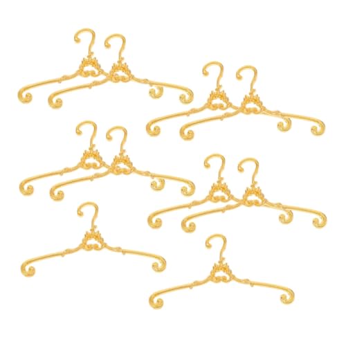 ZUNOXAZ 48 Stück Teiliges Miniatur Puppenhaus Metall Kleiderbügel Stabile Vintage Metallbügel für Puppenkleideraufbewahrung Kreatives Ankleiden Passend für Puppenhaus Kleiderschrank von ZUNOXAZ