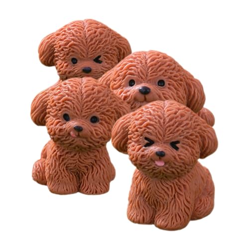 ZUNOXAZ 4Stücke Hund Figuren Lebensechte Tiermodelle aus Harz Dekorative Mikrolandschaft Ornamente für Puppenhaus Garten und ZUNOXAZ 4Stücke Hund Figuren Lebensechte Tiermodelle aus Harz Dekorative Mikrolandschaft Ornamente für Puppenhaus Garten und von ZUNOXAZ