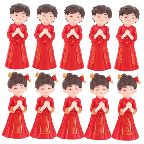 ZUNOXAZ 5 Paare Miniatur Chinesisches Hochzeitspaar Figurinen Traditionelle Braut Bräutigam Statuen für Hochzeitstorte Dekoration DIY Mikro Landschaftsschmuck Asiatische Festliche ZUNOXAZ 5 Paare Miniatur Chinesisches Hochzeitspaar Figurinen Traditionelle Braut Bräutigam Statuen für Hochzeitstorte Dekoration DIY Mikro Landschaftsschmuck Asiatische Festliche von ZUNOXAZ