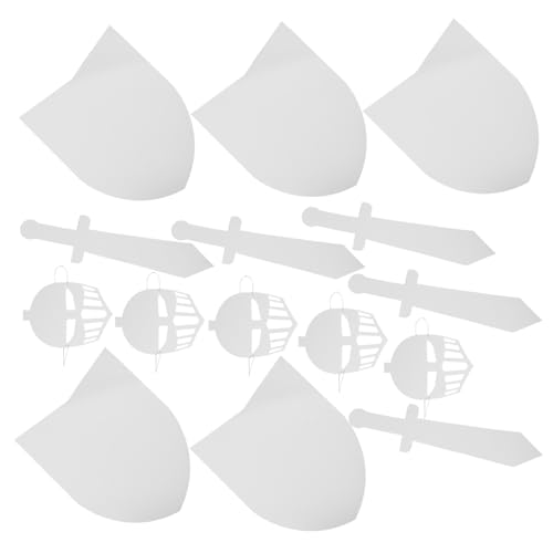 ZUNOXAZ 5 Sätze Bemalbare Papp Ritterschild Maske für Leichtes DIY Kostümzubehör Kreative Bastelsets für Party Rollenspiele Teamaktivitäten ZUNOXAZ 5 Sätze Bemalbare Papp Ritterschild Maske für Leichtes DIY Kostümzubehör Kreative Bastelsets für Party Rollenspiele Teamaktivitäten von ZUNOXAZ