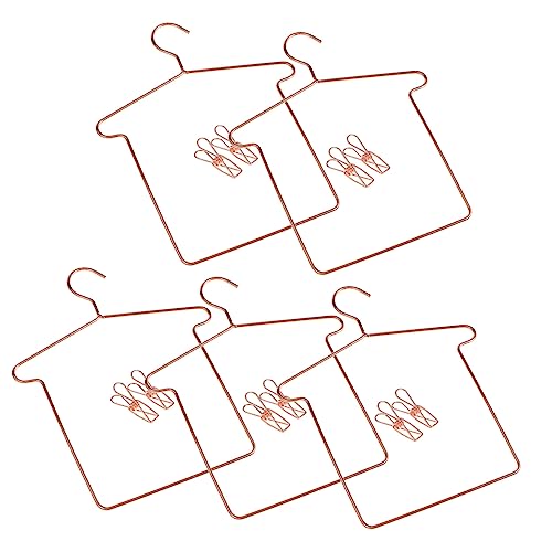 ZUNOXAZ 5 Sätze Puppenkleiderbügel Teiliges Hängeregal mit Clips für Puppenbekleidung Zubehör für Puppenhäuser Roségold zur Kleiderorganisation und Aufbewahrung ZUNOXAZ 5 Sätze Puppenkleiderbügel Teiliges Hängeregal mit Clips für Puppenbekleidung Zubehör für Puppenhäuser Roségold zur Kleiderorganisation und Aufbewahrung von ZUNOXAZ