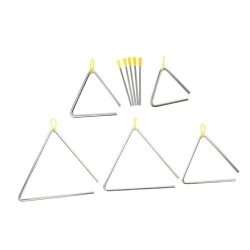 ZUNOXAZ 5 Sätze Teiliges Dreieck Percussion Instrument aus Metall mit Schlägeln Leichter Tragbarer Klangschläger für Sichere Kanten Fördert Musikalische Früherziehung für Jungen und ZUNOXAZ 5 Sätze Teiliges Dreieck Percussion Instrument aus Metall mit Schlägeln Leichter Tragbarer Klangschläger für Sichere Kanten Fördert Musikalische Früherziehung für Jungen und von ZUNOXAZ