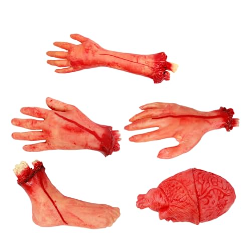 ZUNOXAZ 5 Stück Requisiten für abgetrennte Gliedmaßen Hausschuhe Einsätze Kostüm Halloween Horror Halloween grusel gruselige Accessoires mit gebrochener Hand Hände Stütze Vinyl rot ZUNOXAZ 5 Stück Requisiten für abgetrennte Gliedmaßen Hausschuhe Einsätze Kostüm Halloween Horror Halloween grusel gruselige Accessoires mit gebrochener Hand Hände Stütze Vinyl rot von ZUNOXAZ