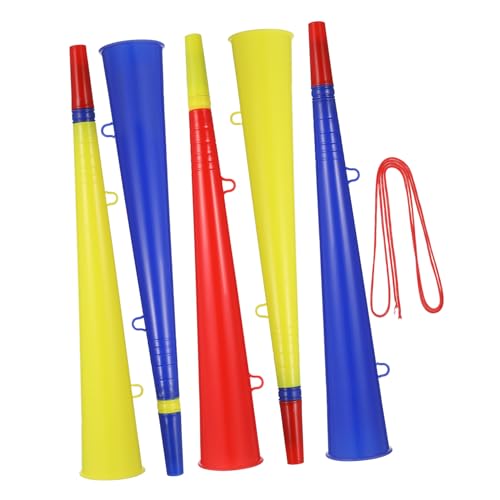 ZUNOXAZ 5 Stück Teiliges Bunte Kunststoff Tröten für Stadion Fußballspiele Leichte Laute Fanartikel zum Anfeuern bei Sportevents Partys und Festivals für Fans und Zuschauer ZUNOXAZ 5 Stück Teiliges Bunte Kunststoff Tröten für Stadion Fußballspiele Leichte Laute Fanartikel zum Anfeuern bei Sportevents Partys und Festivals für Fans und Zuschauer von ZUNOXAZ