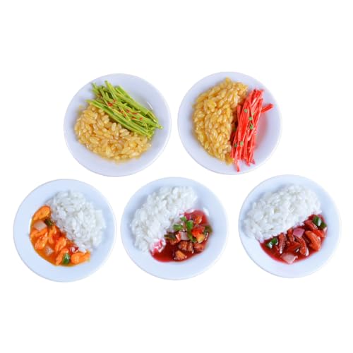 ZUNOXAZ 5 Stück Teiliges Chinesischer Reissimulation PVC Lebensmittelmodell Kleines Leichtes Küchen Deko und Rollenspiel Zubehör für Realistische Miniatur Lebensmittelechte Nachbildung ZUNOXAZ 5 Stück Teiliges Chinesischer Reissimulation PVC Lebensmittelmodell Kleines Leichtes Küchen Deko und Rollenspiel Zubehör für Realistische Miniatur Lebensmittelechte Nachbildung von ZUNOXAZ