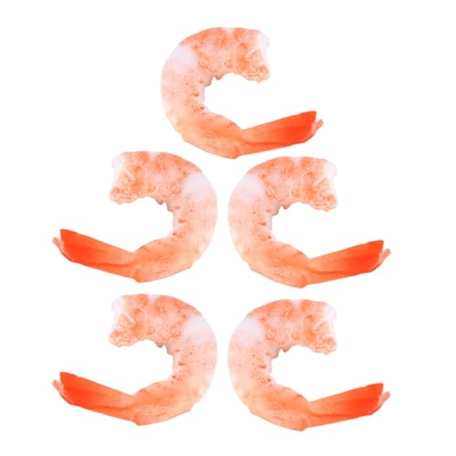 ZUNOXAZ 5 Stück Teiliges Garnelenmodell Realistische Täuschende Fake Shrimp Deko Fotorequisite für Zuhause Party Büro Ausstellung ZUNOXAZ 5 Stück Teiliges Garnelenmodell Realistische Täuschende Fake Shrimp Deko Fotorequisite für Zuhause Party Büro Ausstellung von ZUNOXAZ