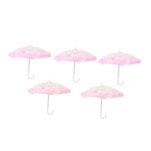 ZUNOXAZ 5 Stück Teiliges Mini Sonnenschirm Miniatur Spitzen Parasol Kunststoff Spielhaus Zubehör Zufällige Farben Muster Zufällige Farbe ZUNOXAZ 5 Stück Teiliges Mini Sonnenschirm Miniatur Spitzen Parasol Kunststoff Spielhaus Zubehör Zufällige Farben Muster Zufällige Farbe von ZUNOXAZ