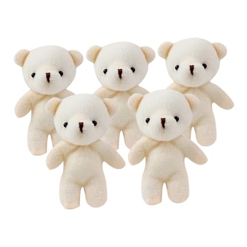 ZUNOXAZ 5 Stück Teiliges Mini bären mit Weichem Pp baumwollkern Realistische Kleine Bär puppen als DIY schlüsselanhänger und Taschenanhänger Vielseitige Geschenkidee für Geburtstage und von ZUNOXAZ