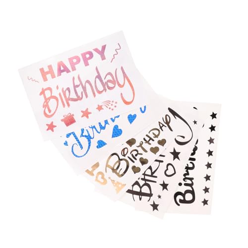 ZUNOXAZ 5 Stück Teiliges Transparente Geburtstags Party Aufkleber Bunte Ballon Dekoration Sticker Selbstklebend Einfache Anwendung Vielseitig für Wände Fenster und Partyballons ZUNOXAZ 5 Stück Teiliges Transparente Geburtstags Party Aufkleber Bunte Ballon Dekoration Sticker Selbstklebend Einfache Anwendung Vielseitig für Wände Fenster und Partyballons von ZUNOXAZ