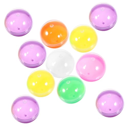ZUNOXAZ 50 Stück Bunte Wiederverwendbare Kunststoffkapseln Runde Leere Befüllbare Kugeln Multifunktionale Spielzeugkapseln für Partydeko Geschenkverpackung und Süßigkeitenaufbewahrung von ZUNOXAZ