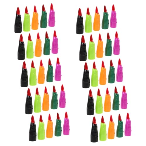 ZUNOXAZ 50 Stück Halloween Hexen Krallenprothesen Bunte Fake Finger Lange Fingernägel Für Halloween Party Cosplay Rollenspiele Festlichkeiten ZUNOXAZ 50 Stück Halloween Hexen Krallenprothesen Bunte Fake Finger Lange Fingernägel Für Halloween Party Cosplay Rollenspiele Festlichkeiten von ZUNOXAZ