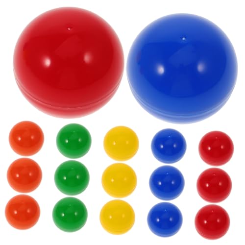 ZUNOXAZ 50 Stücke Bälle für Tombola und Partyaktivitäten Hohle Kunststoffbälle Farbige Bingokugeln Leicht und Praktisch für Spiele von ZUNOXAZ