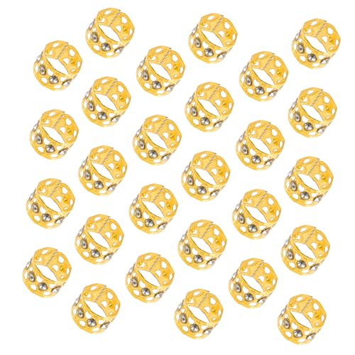 ZUNOXAZ 50 Stück Teiliges Goldfarbene Metall haarringe mit Hohlornament und Strass Dreadlock Accessoires für Zöpfe Loc schmuck Einfaches Einsetzen ohne Werkzeug ZUNOXAZ 50 Stück Teiliges Goldfarbene Metall haarringe mit Hohlornament und Strass Dreadlock Accessoires für Zöpfe Loc schmuck Einfaches Einsetzen ohne Werkzeug von ZUNOXAZ