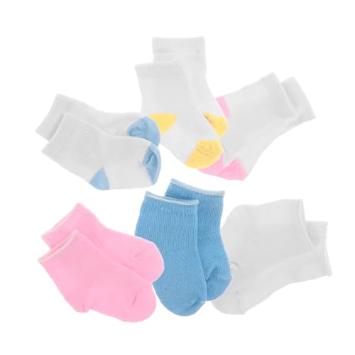 ZUNOXAZ 6 Paare Bunte Puppensocken für Puppen Kurze Strapazierfähige Doll Dress Up Accessories Wiederverwendbare Puppenstrümpfe für Kreatives Ankleiden und Puppenzubehör von ZUNOXAZ