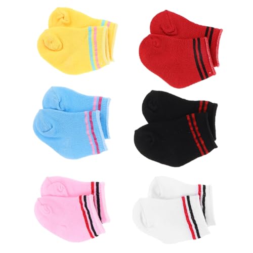 ZUNOXAZ 6 Paare Puppensocken für Mädchenpuppe Bunte Elastische Puppenkleidung Accessoires mit Charmanten Mustern Weiches Material Passend für Dollhouse und Puppenoutfits ZUNOXAZ 6 Paare Puppensocken für Mädchenpuppe Bunte Elastische Puppenkleidung Accessoires mit Charmanten Mustern Weiches Material Passend für Dollhouse und Puppenoutfits von ZUNOXAZ