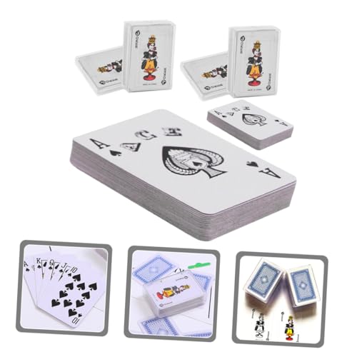ZUNOXAZ 6 Sätze Mini Pokerkarten für Erwachsene Kompakte Reise Spielkarten Sichere Party Mitbringsel Pädagogisches für Geburtstagsfeiern und Familienspiele von ZUNOXAZ