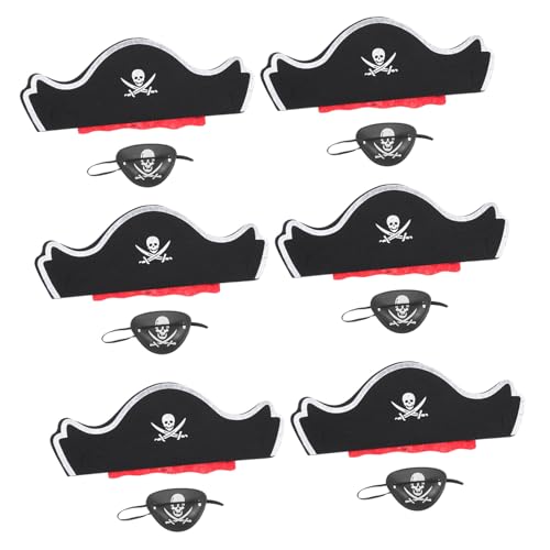 ZUNOXAZ 6 Sätze Teiliges Piraten Accessoires Pirate Kostüm Zubehör für Halloween Karneval Cosplay Party mit Augenklappe und Piratenhut für Damen und Herren und Vielseitig Einsetzbar ZUNOXAZ 6 Sätze Teiliges Piraten Accessoires Pirate Kostüm Zubehör für Halloween Karneval Cosplay Party mit Augenklappe und Piratenhut für Damen und Herren und Vielseitig Einsetzbar von ZUNOXAZ