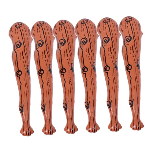 ZUNOXAZ 6 Stück Aufblasbarer Stock Party-jubelstangen Aufblasbare Spielzeuge Für Baseball -Fledermaus - Baseball-geburtstagsdekorationen Light Brown PVC von ZUNOXAZ