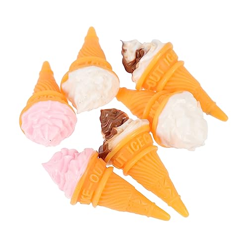 ZUNOXAZ 6 Stück Eiscreme Deko aus Widerstandsfähigem Resin Realistische Mini Eiscremes für Puppenhaus und Spielzeugzimmer für Jahren von ZUNOXAZ