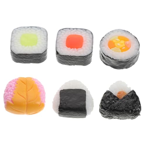 ZUNOXAZ 6 Stück Künstliche Sushi-Modelle: Lebensechte Sushi- Und Onigiri-Modelle – Hochsimulations-Lebensmittel-Requisiten Für Eine Optische Attraktivität Bei Werbeveranstaltungen Und Als ZUNOXAZ 6 Stück Künstliche Sushi-Modelle: Lebensechte Sushi- Und Onigiri-Modelle – Hochsimulations-Lebensmittel-Requisiten Für Eine Optische Attraktivität Bei Werbeveranstaltungen Und Als von ZUNOXAZ