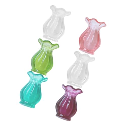 ZUNOXAZ 6 Stück Miniatur Blumentopf Teilig Kleine Vasen Puppenhaus Deko Miniaturvasen Modern Kompakt Platzsparend Realistische Tischdekoration von ZUNOXAZ
