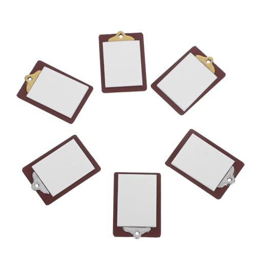ZUNOXAZ 6 Stück Miniatur Whiteboard Klemmbretter Puppenhaus Zubehör Realistische Schreibtafeln für Notizbrett Dekoration DIY ZUNOXAZ 6 Stück Miniatur Whiteboard Klemmbretter Puppenhaus Zubehör Realistische Schreibtafeln für Notizbrett Dekoration DIY von ZUNOXAZ