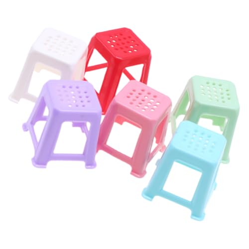 ZUNOXAZ 6 Stück Miniaturstuhl für Puppenhaus Teiliges Detailreiches Mini Möbel für Kreative DIY Dekoration für Gartenminiaturen und Puppenhauszubehör Vielseitig Einsetzbar von ZUNOXAZ