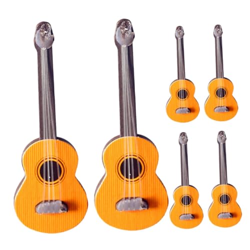 ZUNOXAZ 6 Stück Puppenhausgitarren Kleines Gitarrenmodell Gitarrendekor Puppenhausminiaturen Puppenhaus Musikinstrumente Mini Miniaturmodell Display Musikinstrument ZUNOXAZ 6 Stück Puppenhausgitarren Kleines Gitarrenmodell Gitarrendekor Puppenhausminiaturen Puppenhaus Musikinstrumente Mini Miniaturmodell Display Musikinstrument von ZUNOXAZ