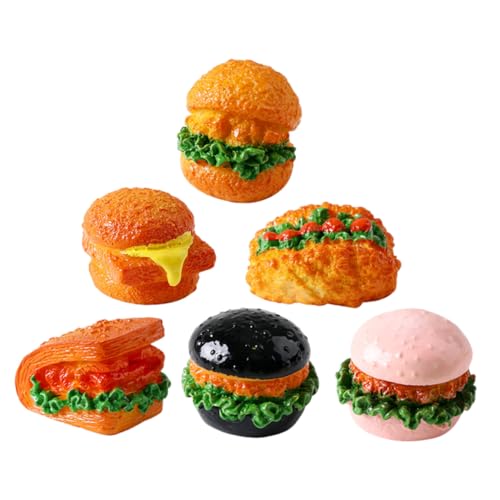 ZUNOXAZ 6 Stück Resin Miniatur Hamburger Modell Teiliges Realistische Lebensmittel Deko für Puppenhaus Küche Langlebig Detailgetreu Vielseitig Einsetzbar Sammlerobjekt ZUNOXAZ 6 Stück Resin Miniatur Hamburger Modell Teiliges Realistische Lebensmittel Deko für Puppenhaus Küche Langlebig Detailgetreu Vielseitig Einsetzbar Sammlerobjekt von ZUNOXAZ