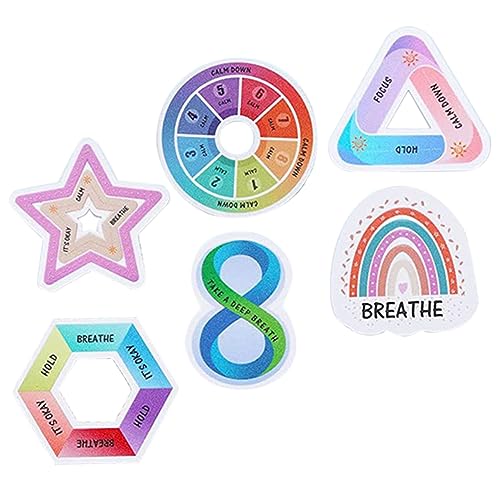 ZUNOXAZ 6 Stück Stress Sticker Bunte Selbstklebende Sensorische Aufkleber für Erwachsene und Vielseitig Einsetzbar für Handy Computer und Notizbücher Hergestellt Peva Film für von ZUNOXAZ