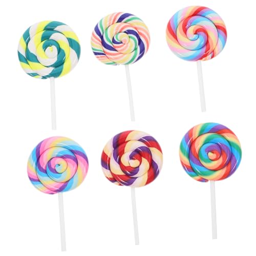 ZUNOXAZ 6 Stück Teiliges Bunte Weiche Lollipop Requisiten Kinderfreundlich DIY Bastelzubehör für Partys Geburtstagsdeko Kreative Simulation Süßigkeiten Anhänger ZUNOXAZ 6 Stück Teiliges Bunte Weiche Lollipop Requisiten Kinderfreundlich DIY Bastelzubehör für Partys Geburtstagsdeko Kreative Simulation Süßigkeiten Anhänger von ZUNOXAZ