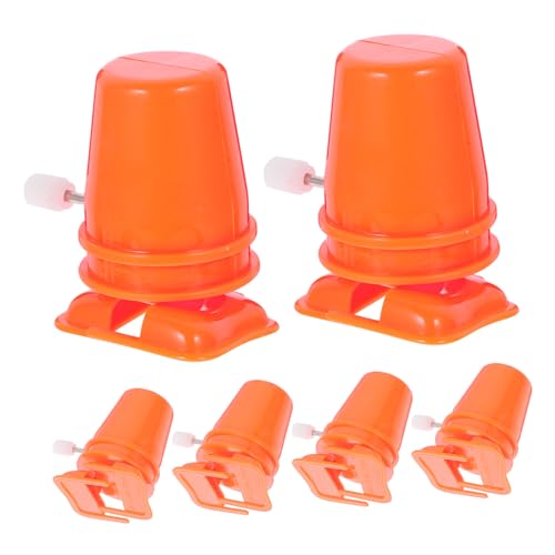ZUNOXAZ 6 Stück Teiliges DIY Mechanismus für Mechanischer Aufzieh Mechanismus Sichtbare Bewegung im Uhrzeigersinn Geeignet für Selbstgemachte Gehroboter aus Orange von ZUNOXAZ