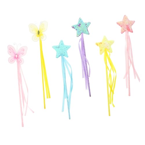 ZUNOXAZ 6 Stück Teiliges Feenstab Funkelnden Strass elementen Bunte Feenstäbe in Gelb Violett Blau und Schmetterlingsdesign Leicht und Griffig für Mädchen und Kostümspiele ZUNOXAZ 6 Stück Teiliges Feenstab Funkelnden Strass elementen Bunte Feenstäbe in Gelb Violett Blau und Schmetterlingsdesign Leicht und Griffig für Mädchen und Kostümspiele von ZUNOXAZ