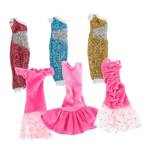 ZUNOXAZ 6 Stück Teiliges Glitzerndes Langarm Pailletten Doll Kleid Schulter Design Formelles Partykostüm für Puppen Modisches Funkelndes Prinzessinnenkleid für Verschiedene Puppen ZUNOXAZ 6 Stück Teiliges Glitzerndes Langarm Pailletten Doll Kleid Schulter Design Formelles Partykostüm für Puppen Modisches Funkelndes Prinzessinnenkleid für Verschiedene Puppen von ZUNOXAZ