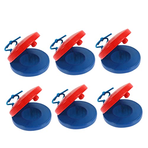 ZUNOXAZ 6 Stück Teiliges Holz Orff Castanet für Pädagogisches Musikinstrument Glatte Oberfläche Sicher und Tragbar Fördert Rhythmusgefühl und Musikalische Früherziehung von ZUNOXAZ