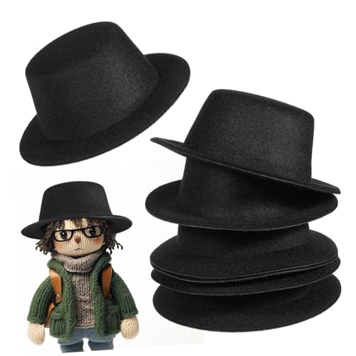 ZUNOXAZ 6 Stück Teiliges Kleine Schwarze Puppenhüte Flache Puppenzubehör DIY Dekoration für Puppen Bären Kreative Handarbeit und Geschenkidee ZUNOXAZ 6 Stück Teiliges Kleine Schwarze Puppenhüte Flache Puppenzubehör DIY Dekoration für Puppen Bären Kreative Handarbeit und Geschenkidee von ZUNOXAZ