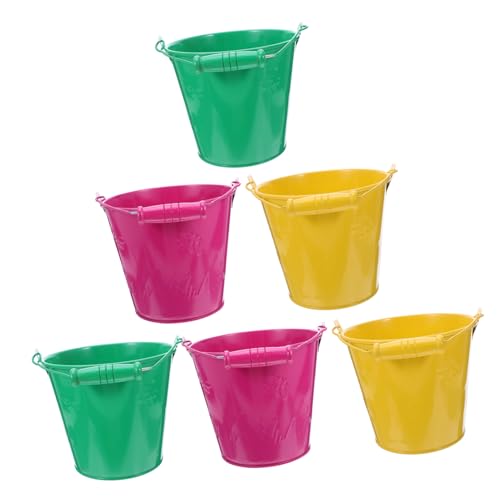 ZUNOXAZ 6 Stück Teiliges Kleine Spielzeugeimer für Leichter Kindergarten Strandkübel mit Holzgriff Langlebig und Sicher für Sand und Wasserspiele Farbauswahl Zufällig ZUNOXAZ 6 Stück Teiliges Kleine Spielzeugeimer für Leichter Kindergarten Strandkübel mit Holzgriff Langlebig und Sicher für Sand und Wasserspiele Farbauswahl Zufällig von ZUNOXAZ