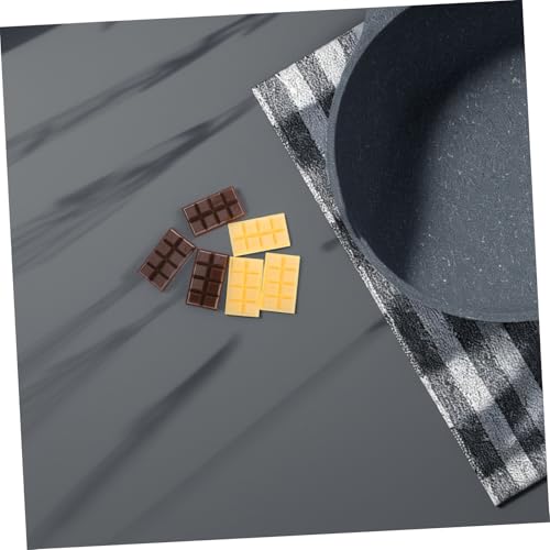 ZUNOXAZ 6 Stück Teiliges Realistisches Schokoladen deko Resin Leicht zu Reinigen Vielseitig Einsetzbar als Tischdekoration Puppenhaus zubehör und Fotorequisite in Braun und Weiß von ZUNOXAZ