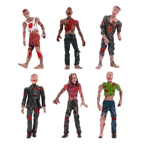 ZUNOXAZ 6 Stück Teiliges Zombie aus Realistische Bewegliche Zombie Modelle für Halloween Deko und Gruselige Partys Scherzartikel für Horror Atmosphäre von ZUNOXAZ