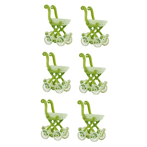 ZUNOXAZ 6Stücke Mini Einkaufswagen für Puppen Farbenfrohe Dekoration für Mini Häuser Zubehör für Puppenmöbel und Kreative Spielideen Langlebig und Reizendes Design von ZUNOXAZ