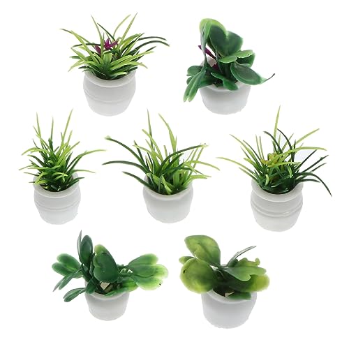 ZUNOXAZ 7 Stück Mini Topfpflanzen Teiliges Künstliche Pflanzen für Miniaturhäuser Bonsai Deko für DIY Bastelprojekte für Innenräume und Feengärten ZUNOXAZ 7 Stück Mini Topfpflanzen Teiliges Künstliche Pflanzen für Miniaturhäuser Bonsai Deko für DIY Bastelprojekte für Innenräume und Feengärten von ZUNOXAZ