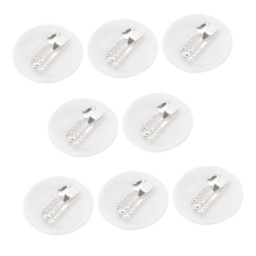 ZUNOXAZ 8 Sätze Miniatur Tischgeschirr Set Teiliges Set mit Mini Gabeln Löffeln und Tellern für Puppenhaus Dekoration Perfektes Zubehör für Rollenspiele und DIY Projekte ZUNOXAZ 8 Sätze Miniatur Tischgeschirr Set Teiliges Set mit Mini Gabeln Löffeln und Tellern für Puppenhaus Dekoration Perfektes Zubehör für Rollenspiele und DIY Projekte von ZUNOXAZ
