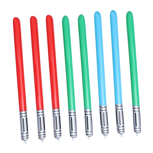 ZUNOXAZ 8 Stück Aufblasbare Lichtschwert Set Teiliges PVC für Sicheres und Kreatives Partyzubehör Zufälligen Farben für Geburtstagsfeiern und Cosplay Events Zufällige Farbe von ZUNOXAZ