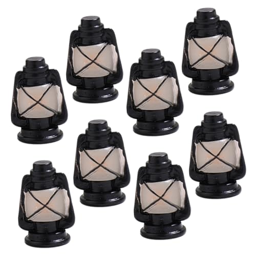 ZUNOXAZ 8 Stück Teiliges Miniatur Laternen aus Stabilem Resin Kreative Dekorative Mini Laternen für Puppenhäuser Wohnzimmertisch und Sims Detailreiche Kleine Hängelaternen für Miniaturdeko von ZUNOXAZ