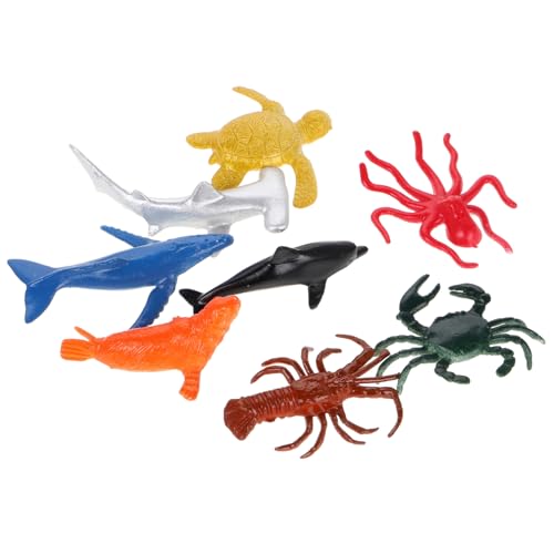 ZUNOXAZ 8 Stück Teiliges Realistischer Meerestier spielfiguren aus Pädagogisches Bastelset für Fördert Wissen über Ozeanlebewesen Vielseitig für Spiel und Dekoration von ZUNOXAZ