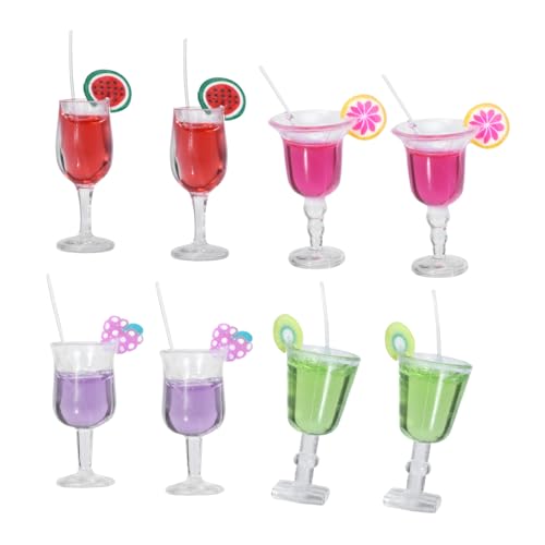 ZUNOXAZ 8Stücke Mini House Zubehör Teiliges Dekorations für Cocktails und Puppenhaus und Mikrolandschaften Hochwertige Verarbeitung Fotorequisit von ZUNOXAZ