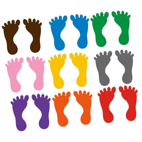ZUNOXAZ 9 Paare Kindergarten Fußabdruck Aufkleber aus Premium PVC Selbstklebende Wasserfeste und Langlebige Fußspuren Bodenaufkleber für Klassenzimmer Badezimmer Zufällige Farbe ZUNOXAZ 9 Paare Kindergarten Fußabdruck Aufkleber aus Premium PVC Selbstklebende Wasserfeste und Langlebige Fußspuren Bodenaufkleber für Klassenzimmer Badezimmer Zufällige Farbe von ZUNOXAZ