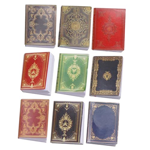 ZUNOXAZ 9 Stück Teiliges Miniaturbücher für Puppenhäuser Detailreiche Deko für Kinderzimmer für Kreative Spielwelten Fördert die Fantasie und Handfertigkeit der Kleinen von ZUNOXAZ