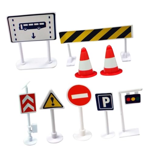 ZUNOXAZ 9 Stück Teiliges Verkehrszeichen Spielzeugset für Simulation von Straßenverkehrszeichen für Sicheres und Lernen für Interaktives Familienspiel und Verkehrserziehung ZUNOXAZ 9 Stück Teiliges Verkehrszeichen Spielzeugset für Simulation von Straßenverkehrszeichen für Sicheres und Lernen für Interaktives Familienspiel und Verkehrserziehung von ZUNOXAZ